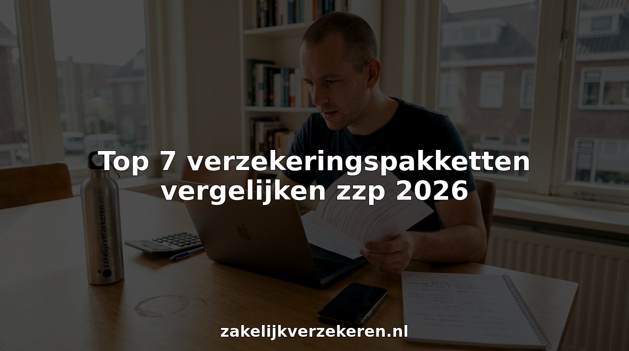 ZZP’er vergelijkt verschillende verzekeringen vanuit zijn thuiskantoor