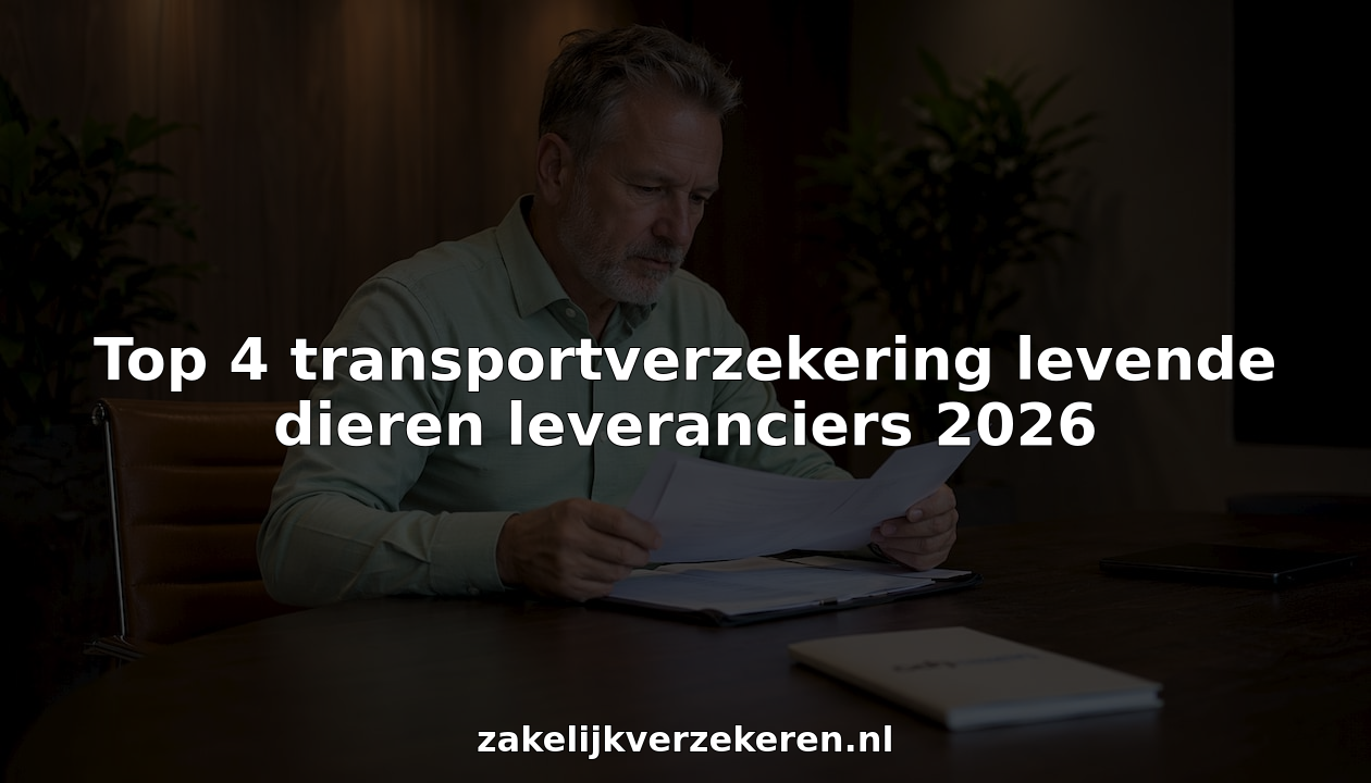 Top 4 transportverzekering levende dieren leveranciers 2026