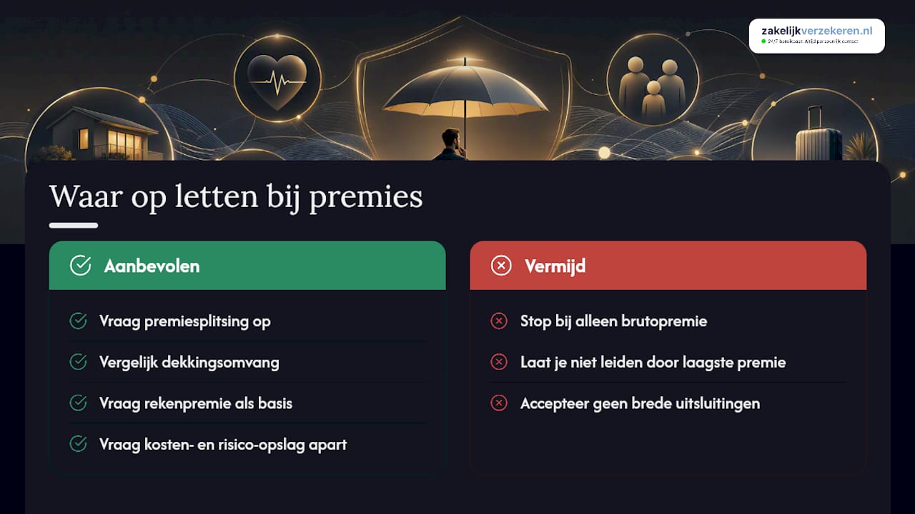 Wat ondernemers vaak onderschatten aan premieberekening — overview diagram