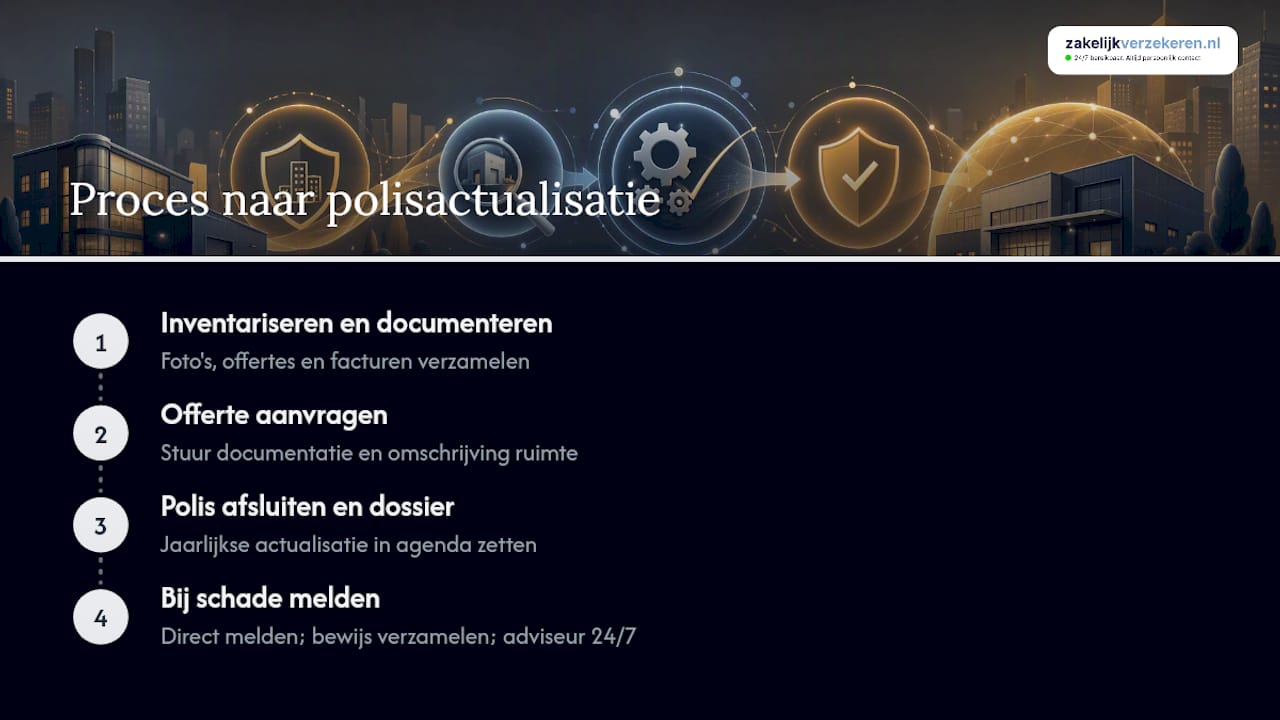 Stapsgewijze update van de verzekering
