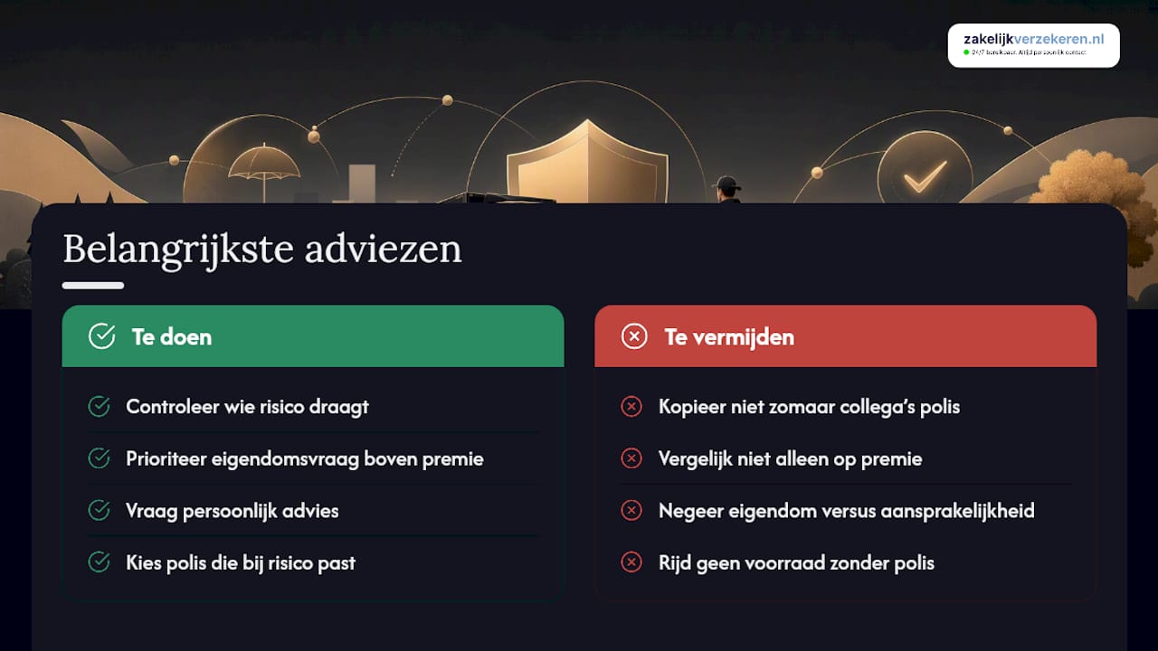 Wat conventionele adviezen over het hoofd zien — overview diagram