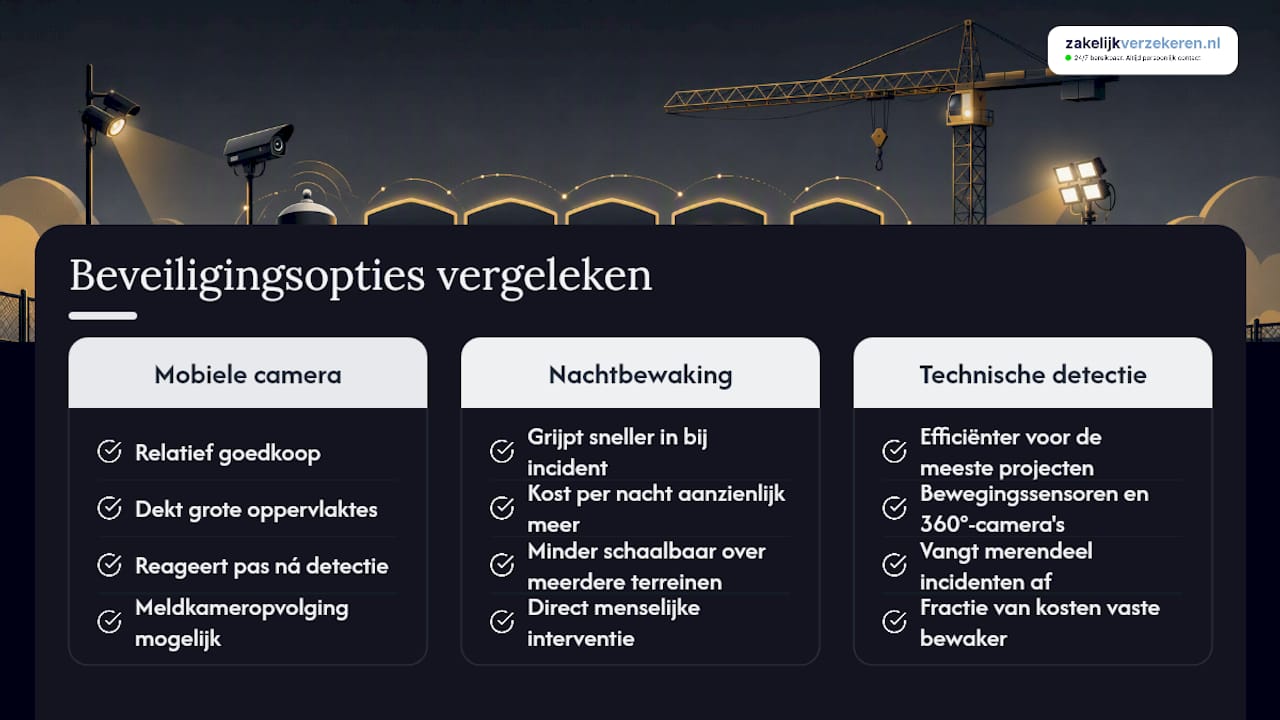 Mobiele camera-units, nachtbewaking of toegangscontrole: wat kies je? — overview diagram