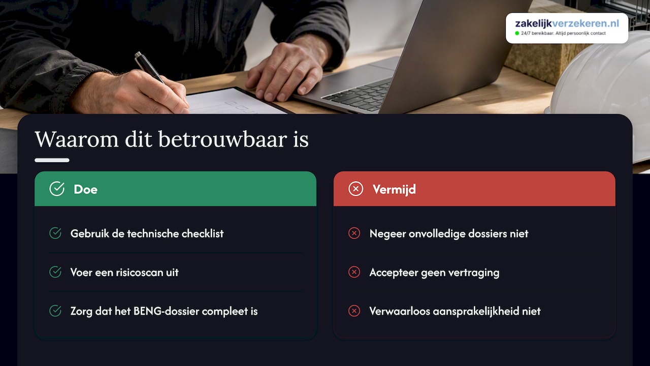 Waarom deze uitleg betrouwbaar is voor uw bouwpraktijk — overview diagram