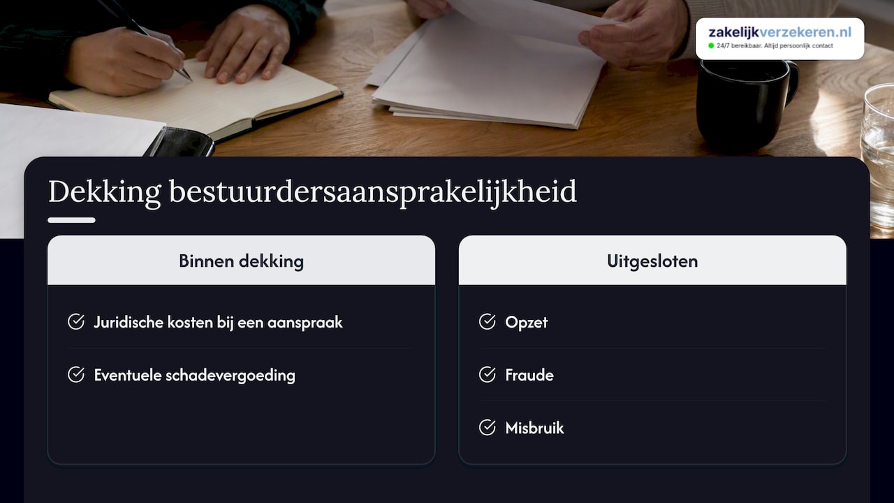 Dekking en uitsluitingen bestuurdersaansprakelijkheid vergeleken